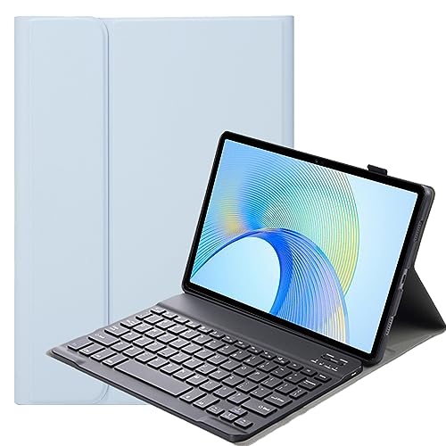 FKQLH Tastatur Hülle für iPad Pro 13 Zoll M4 2024 mit Tastatur Magnetische Kabelloser Bluetooth Abnehmbare Englisch QWERTY Schutzhülle, Blau von FKQLH