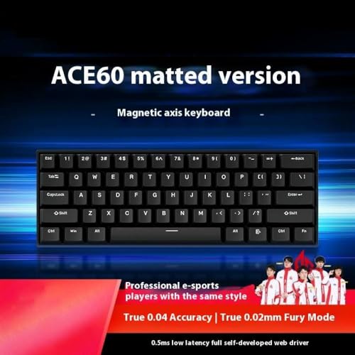 FKRTQIYN ACE 60/68 Benutzerdefinierte mechanische Tastatur für Spiele und Büroverwendung mit Magnetisch für Desktop -Computer und personalisierte Geschenke(Blue Ice Magnetic) von FKRTQIYN