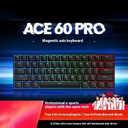 FKRTQIYN ACE 60/68 Benutzerdefinierte mechanische Tastatur für Spiele und Büroverwendung mit Magnetisch für Desktop -Computer und personalisierte Geschenke(KTEK Magnetic axis) von FKRTQIYN