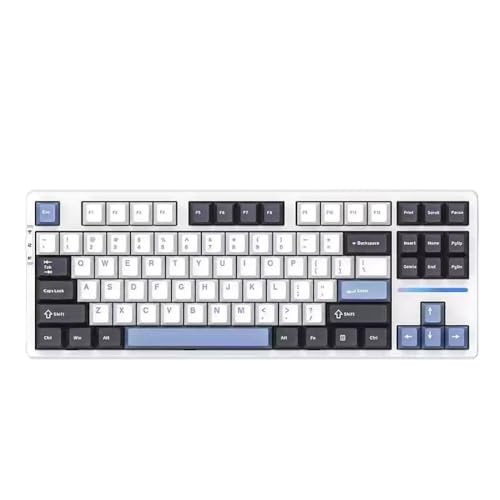 FKRTQIYN Customisierte RGB -mechanische Tastatur mit heißem Stecker und Seitengravur für die Struktur V87Pro Dritte Scheinuntersuchung(StrawberryPuddingAxe) von FKRTQIYN