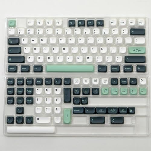 FKRTQIYN KBDIY 130 Korean PBT KOA Profile Keycap Set für mechanische Tastaturen MX Switch fünf Seiten Red Samurai Design(GMK Botanical-EN) von FKRTQIYN