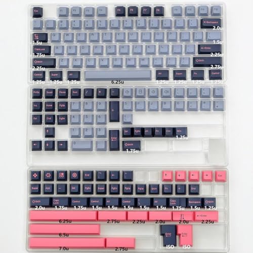 FKRTQIYN KBDIY PBT Double Shot ISO Rome Keycaps Profil K500 Mechanische Tastatur DIY Retro 176 Set für GMK67(GMK 8008) von FKRTQIYN
