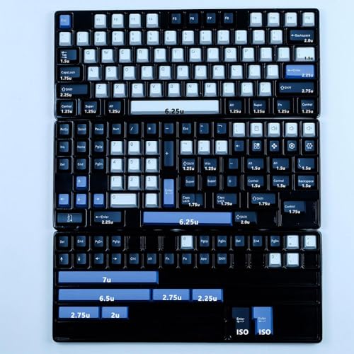 FKRTQIYN KBDIY PBT Double Shot ISO Rome Keycaps Profil K500 Mechanische Tastatur DIY Retro 176 Set für GMK67(GMK Arctic) von FKRTQIYN