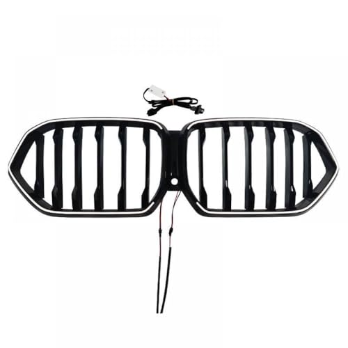 FKRTQIYN Luminous Racing Grilles für vordere Nierenkühlergrill Single Slatstil kompatibel mit X6 G06 2019 bis 2023 oberes Stoßfängerhaube -Maschen -Gitter von FKRTQIYN