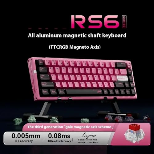FKRTQIYN RS6 Ultra Magnetic Switch -Tastatur mit 0,005 -mm -Schnellauslöser 8K -Wahlrate und 0,08 ms Latenz für verbesserte Genauigkeit mehrere Systeme(RS6 Ultra PK Magneto) von FKRTQIYN
