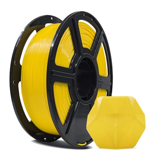 FLASHFORGE 3D-Drucker-Filament, PLA PRO Filament 1,75 mm, 1 kg Spule, Maßgenauigkeit +/- 0,02 mm für FDM 3D-Drucker, bessere Zähigkeit und kein Verknoten (Gelb) von FLASHFORGE