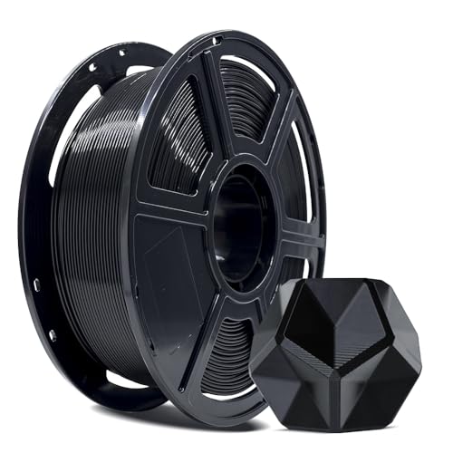 FLASHFORGE 3D-Drucker-Filament, PLA PRO Filament 1,75 mm, 1 kg Spule, Maßgenauigkeit +/- 0,02 mm für FDM 3D-Drucker, bessere Zähigkeit und kein Verknoten (Schwarz) von FLASHFORGE