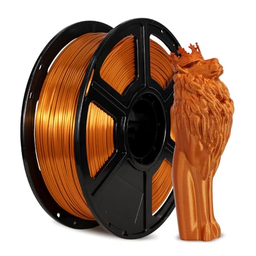 FLASHFORGE 3D-Drucker-Filament, Seiden-Filament 1,75 mm, 1 kg Spule, Maßgenauigkeit +/- 0,02 mm für FDM 3D-Drucker, Seidenstruktur und ultra-hoher Glanz (Kupfer) von FLASHFORGE