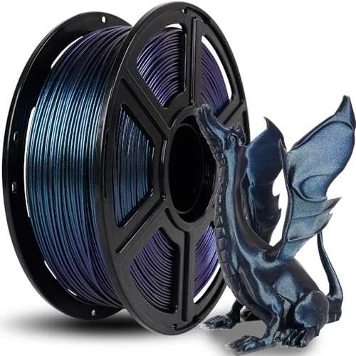 FLASHFORGE 3D Drucker Filament Chameleon PLA Farbwechsel-Filament 1.75mm, wechselt die Farbe mit Licht und Winkeln, 1KG Spule (2.2lbs), Maßgenauigkeit +/- 0.02mm (Burnt Titanium) von FLASHFORGE