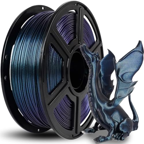 FLASHFORGE 3D Drucker Filament Chameleon PLA Farbwechsel-Filament 1.75mm, wechselt die Farbe mit Licht und Winkeln, 1KG Spule (2.2lbs), Maßgenauigkeit +/- 0.02mm (Burnt Titanium) von FLASHFORGE