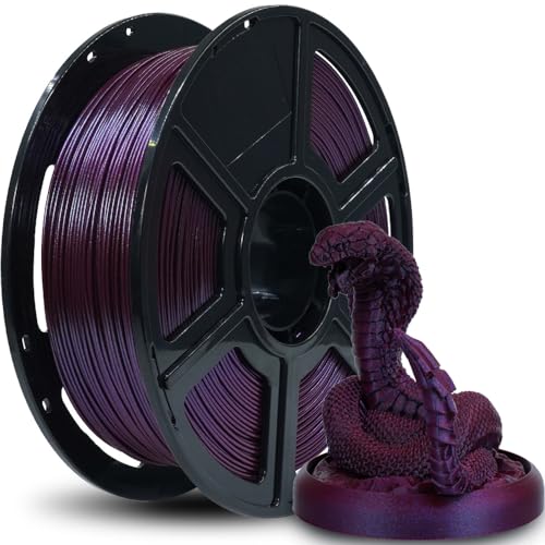 FLASHFORGE 3D Drucker Filament Chameleon PLA Farbwechsel-Filament 1.75mm, wechselt die Farbe mit Licht und Winkeln, 1KG Spule (2.2lbs), Maßgenauigkeit +/- 0.02mm (Marsala) von FLASHFORGE