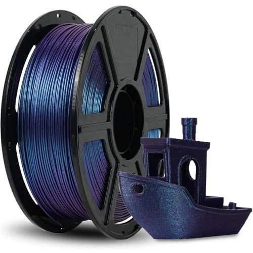 FLASHFORGE 3D Drucker Filament Chameleon PLA Farbwechsel-Filament 1.75mm, wechselt die Farbe mit Licht und Winkeln, 1KG Spule (2.2lbs), Maßgenauigkeit +/- 0.02mm (Nebula Purple) von FLASHFORGE