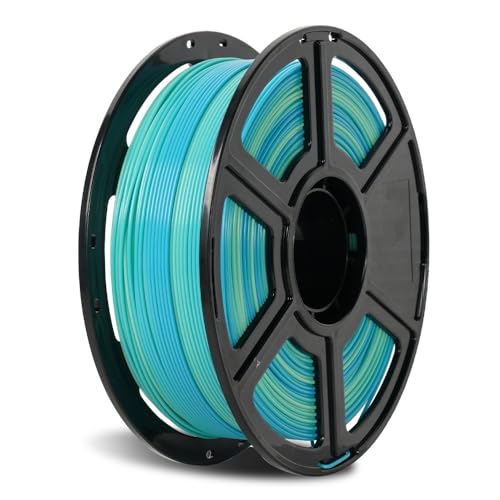 FLASHFORGE 3D Drucker Filament Farbverlauf PLA Filament 1.75mm, 1KG Spule (2.2lbs), Maßgenauigkeit +/- 0.02mm, bessere Zähigkeit & keine Knötchenbildung 3D Druck Filament (Gelb-Blau) von FLASHFORGE