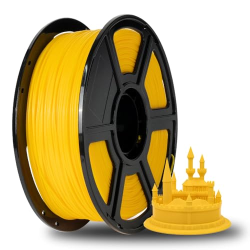 FLASHFORGE ABS PRO 3D-Drucker-Filament, Robuste und Hitzebeständige Filamente, 1kg Spule (2.2lbs), Maßgenauigkeit +/- 0,02 mm, Starke und Langlebige ABS-Verbrauchsmaterialien (Gelb) von FLASHFORGE