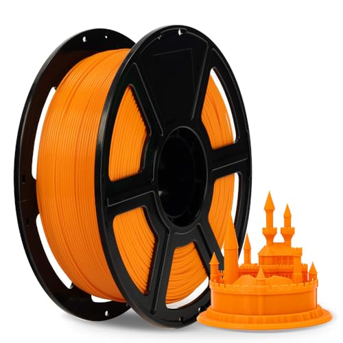 FLASHFORGE ABS PRO 3D-Drucker-Filament, Robuste und Hitzebeständige Filamente, 1kg Spule (2.2lbs), Maßgenauigkeit +/- 0,02 mm, Starke und Langlebige ABS-Verbrauchsmaterialien (Orange) von FLASHFORGE