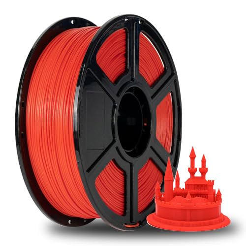 FLASHFORGE ABS PRO 3D-Drucker-Filament, Robuste und Hitzebeständige Filamente, 1kg Spule (2.2lbs), Maßgenauigkeit +/- 0,02 mm, Starke und Langlebige ABS-Verbrauchsmaterialien (Rot) von FLASHFORGE