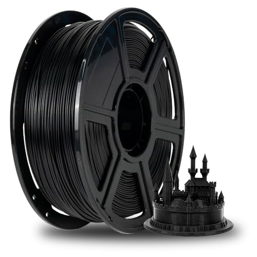 FLASHFORGE ABS PRO 3D-Drucker-Filament, Robuste und Hitzebeständige Filamente, 1kg Spule (2.2lbs), Maßgenauigkeit +/- 0,02 mm, Starke und Langlebige ABS-Verbrauchsmaterialien (Schwarz) von FLASHFORGE