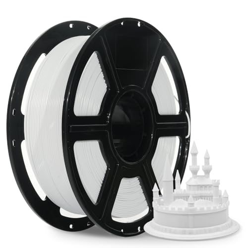 FLASHFORGE ABS PRO 3D-Drucker-Filament, Robuste und Hitzebeständige Filamente, 1kg Spule (2.2lbs), Maßgenauigkeit +/- 0,02 mm, Starke und Langlebige ABS-Verbrauchsmaterialien (Weiß) von FLASHFORGE