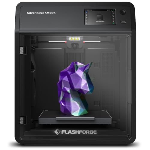 FLASHFORGE AD5M Pro 3D Drucker 600mm/s Hohe Geschwindigkeit und Präzision, Voll-Auto Kalibrierung mit 0,4&0,6mm Düsenbündel, CoreXY-Struktur & Hilfskammerkühlung, ≤50dB Leiser Druck Kamera Drucker von FLASHFORGE