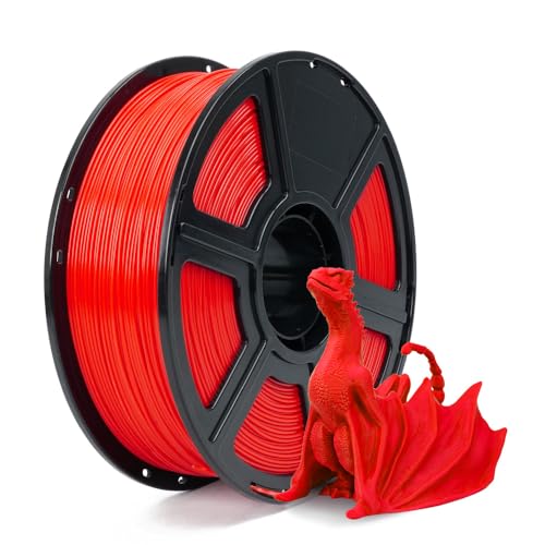 FLASHFORGE ASA Filament 1,75mm, Anti-UV ASA 3D-Drucker-Filament, Maßgenauigkeit+/-0,02mm, hitze- & wetterbeständiges ASA 3D-Filament, perfekt für den Druck von Funktionsteilen im Freien (Red) von FLASHFORGE