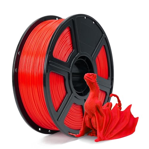 FLASHFORGE ASA Filament 1,75mm, Anti-UV ASA 3D-Drucker-Filament, Maßgenauigkeit+/-0,02mm, hitze- & wetterbeständiges ASA 3D-Filament, perfekt für den Druck von Funktionsteilen im Freien (Rot) von FLASHFORGE