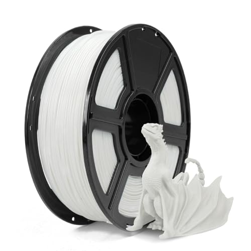 FLASHFORGE ASA Filament 1,75mm, Anti-UV ASA 3D-Drucker-Filament, Maßgenauigkeit+/-0,02mm, hitze- & wetterbeständiges ASA 3D-Filament, perfekt für den Druck von Funktionsteilen im Freien (Weiß) von FLASHFORGE