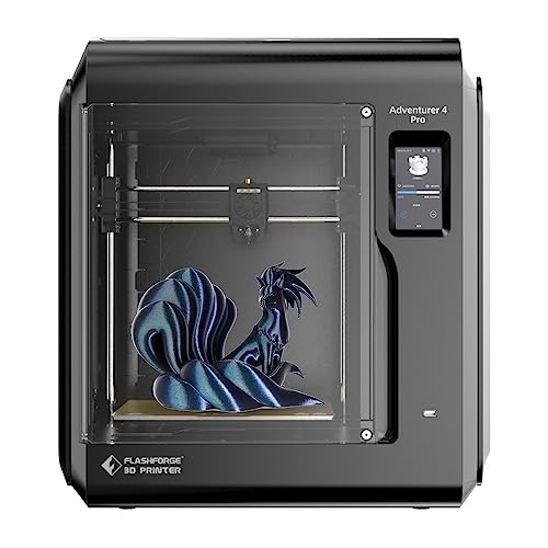 FLASHFORGE Adventurer 4 Pro 3D Drucker, 5X schnellerer FDM 3D Drucker mit 30-Punkt Auto-Nivellierung, 265℃ Schnellwechseldüse und PEI Flexible Stahlplatte, Unterstützung PLA/ABS/PETG/PLA-CF/PETG-CF von FLASHFORGE