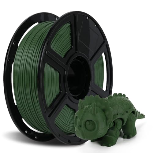 FLASHFORGE Kohlenstofffaser-PETG-Filament 1.75mm, Kohlenstofffaser PETG 3D Drucker Filament, 1KG Spule Maßgenauigkeit +/- 0,02mm, leicht & hitzebeständig & feuchtigkeitsfrei (Grass Green) von FLASHFORGE