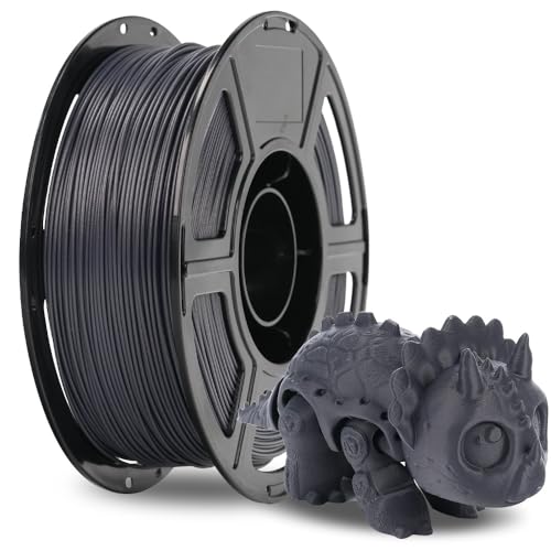 FLASHFORGE Kohlenstofffaser-PETG-Filament 1.75mm, Kohlenstofffaser PETG 3D Drucker Filament, 1KG Spule Maßgenauigkeit +/- 0,02mm, leicht & hitzebeständig & feuchtigkeitsfrei (Volcanic Rock Gray) von FLASHFORGE