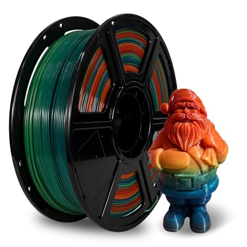 FLASHFORGE PLA 3D-Druckerfilament 1,75 mm - 1 kg Hochpräzises Mehrfarbig Filament (Regenbogen)- Umweltfreundlich & Blisterfrei Filament (Regenbogen)- Umweltfreundlich & Blisterfrei von FLASHFORGE