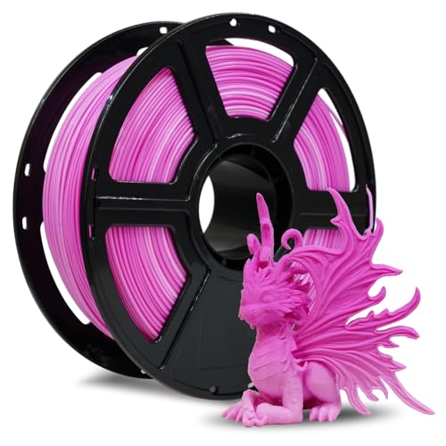 FLASHFORGE Hochgeschwindigkeits-PLA-Filament, 1,75 mm, 500 mm/s, Hochgeschwindigkeitsdruck, schneller 3D-Drucker-Filament, robust und hoher Durchfluss für schnelles Drucken, 1kg (Rosa-Weiß-Gradient) von FLASHFORGE