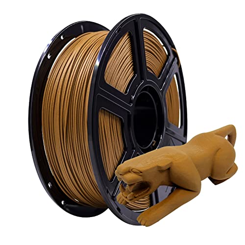 Flashforge 3D Drucker Filament Holz PLA 1.75mm,Glatte Seidenstruktur,Zähigkeit, 3D Druck Filamente 1kg-Dimensionale Genauigkeit+/-0.02mm,Umweltfreundlichkeit, kein Rauch und kein Geruch (Dunkelholz) von FLASHFORGE