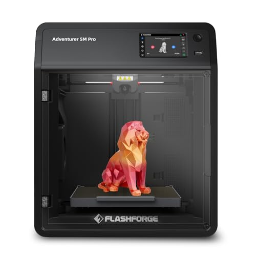 Flashforge Adventurer 5M Pro 600mm/s 3D-Drucker mit Auto-Kalibrierung – Schnellwechseldüse + PEI-Platte – 220x220x220mm Bauraum für Modellbau/Prototyping von FLASHFORGE