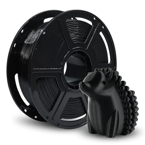 FLASHFORGE PETG 3D-Druckerfilament 1,75 mm - 1 kg Hochpräzises Filament (Schwarz)- Umweltfreundlich & Blisterfrei von FLASHFORGE