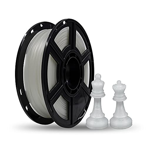 Flashforge PLA-Filament, 1,75 mm, 3D-Drucker-Filamente, 0,5 kg, Spule, Maßgenauigkeit +/- 0,02 mm für Adventurer 3 Serie (transparent) von FLASHFORGE