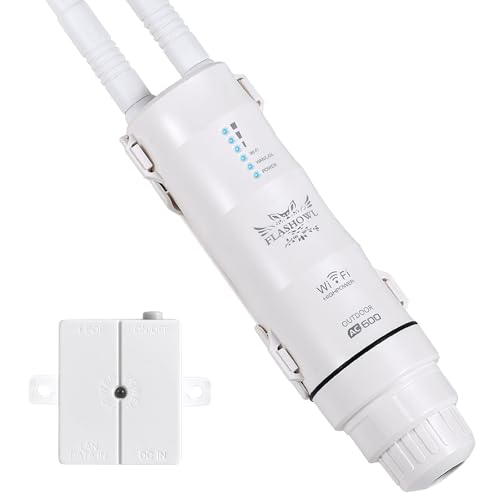 Außenantenne, WiFi-Außenantenne, WiFi-Repeater-Range-Extender für den Außenbereich, WiFi-Booster für den Außenbereich, wasserdichter WiFi-Extender Außenantenne, WiFi-Außenantenne, WiFi-Repeater-Range-Extender für den Außenbereich, WiFi-Booster für den Außenbereich, wasserdichter WiFi-Extender von FLASHOWL
