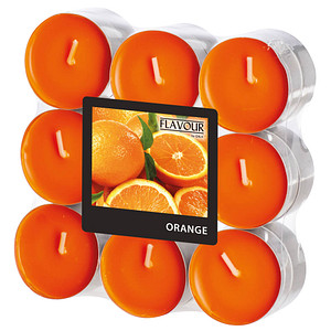 18 FLAVOUR by GALA Teelichter orange Orange von FLAVOUR by GALA