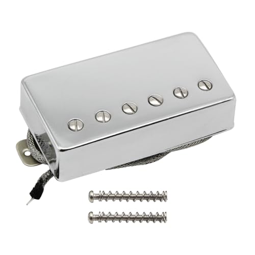 FLEOR Alnico5 Gitarren-Humbucker-Tonabnehmer Chrom Bridge-Tonabnehmer Kompatibel mit Gitarrenparts im LP-Stil von FLEOR