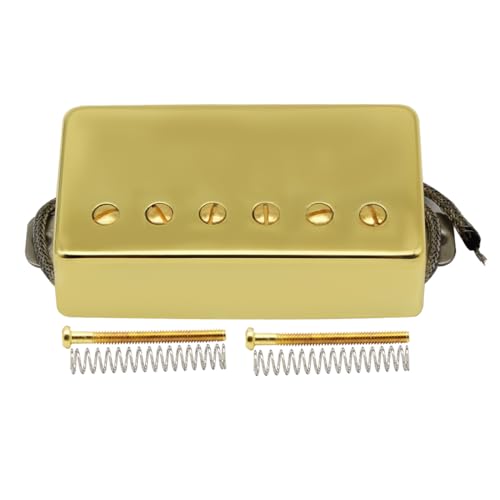 FLEOR Alnico5 Gitarren-Humbucker-Tonabnehmer Golden Bridge-Tonabnehmer Kompatibel mit Gitarrenparts im LP-Stil von FLEOR