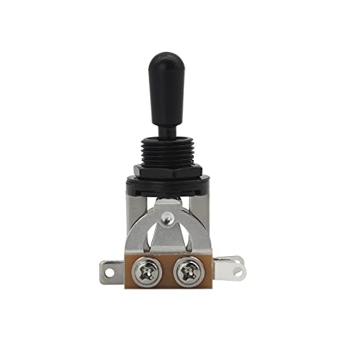 FLEOR Gitarre 3-Wege-Schalter, Metall Gitarre Pickup Selector Toggle Switch mit schwarzer Spitze Ersatzteil für LP Style E-Gitarre 1PCS FLEOR Gitarre 3-Wege-Schalter, Metall Gitarre Pickup Selector Toggle Switch mit schwarzer Spitze Ersatzteil für LP Style E-Gitarre 1PCS von FLEOR