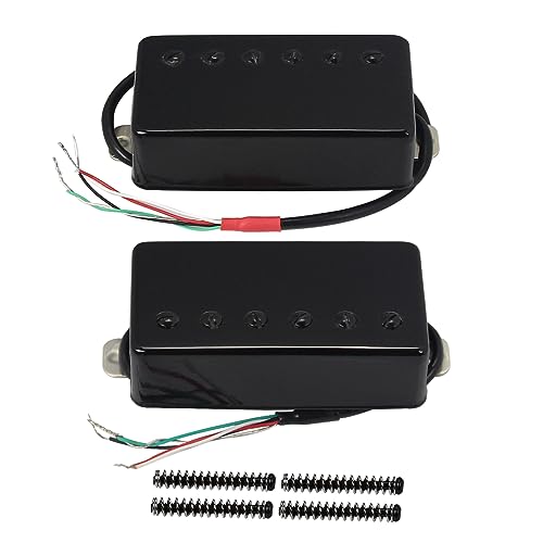 FLEOR Humbucker Tonabnehmer Keramik Gitarre Hals + Steg Pickup Set Schwarz Fit LP Style E-Gitarre FLEOR Humbucker Tonabnehmer Keramik Gitarre Hals + Steg Pickup Set Schwarz Fit LP Style E-Gitarre von FLEOR