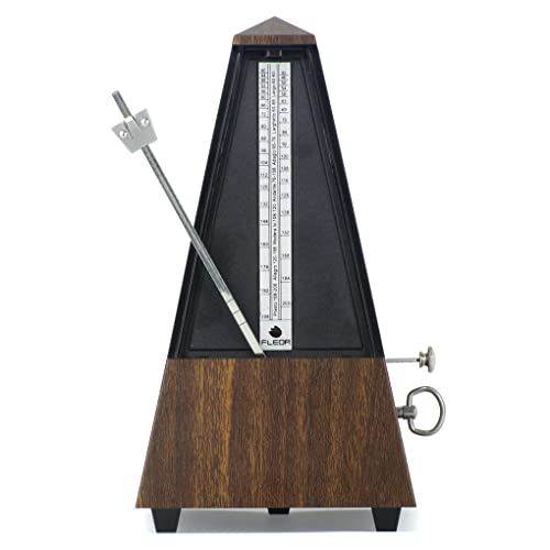 FLEOR Pyramide Teakholz Mechanisches Metronom für Klavier, Gitarre, Bass, Trommel, Violine und andere Musikinstrumente, ideal für Musikliebhaber von FLEOR