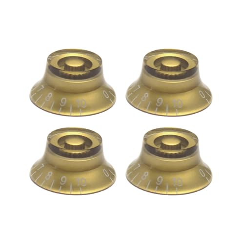 FLEOR Set mit 4 Zylinderknöpfen für Lautstärkeregler für LP & SG Zubehör, Gold FLEOR Set mit 4 Zylinderknöpfen für Lautstärkeregler für LP & SG Zubehör, Gold von FLEOR