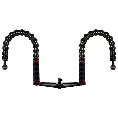 Unterwasser Tray Kameraschiene Action-Kameras für GoPro DJI Osmo und Kompaktkameras mit Doppel Handgriff Flexibler Arm 12 Module mit Kugel 25 mm für Videolampe FLEX-ARM ST20120 Unterwasser Tray Kameraschiene Action-Kameras für GoPro DJI Osmo und Kompaktkameras mit Doppel Handgriff Flexibler Arm 12 Module mit Kugel 25 mm für Videolampe FLEX-ARM ST20120 von FLEX-ARM