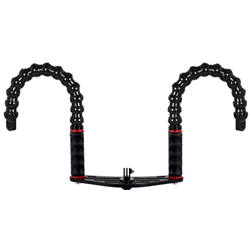 Unterwasser Tray Kameraschiene Action-Kameras für GoPro DJI Osmo und Kompaktkameras mit Doppel Handgriff Flexibler Arm 12 Module mit YS Adapter für Unterwasserblitz und Videolampe FLEX-ARM ST20113 Unterwasser Tray Kameraschiene Action-Kameras für GoPro DJI Osmo und Kompaktkameras mit Doppel Handgriff Flexibler Arm 12 Module mit YS Adapter für Unterwasserblitz und Videolampe FLEX-ARM ST20113 von FLEX-ARM