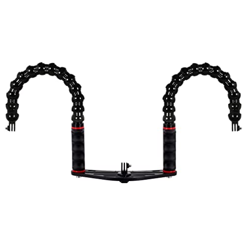 Unterwasser Tray Kameraschiene Action-Kameras für GoPro DJI Osmo und Kompaktkameras mit Doppel Handgriff Flexibler Arm 12 Module mit und Adapter für Tauchen Licht Videolampe FLEX-ARM ST20121 Unterwasser Tray Kameraschiene Action-Kameras für GoPro DJI Osmo und Kompaktkameras mit Doppel Handgriff Flexibler Arm 12 Module mit und Adapter für Tauchen Licht Videolampe FLEX-ARM ST20121 von FLEX-ARM