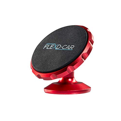 FLEXD-X Auto Handyhalterung Magnet Stark Handyhalter fürs Auto magnetisch Smartphone Halterung im Set KFZ 360° (Rot) von FLEXD-X