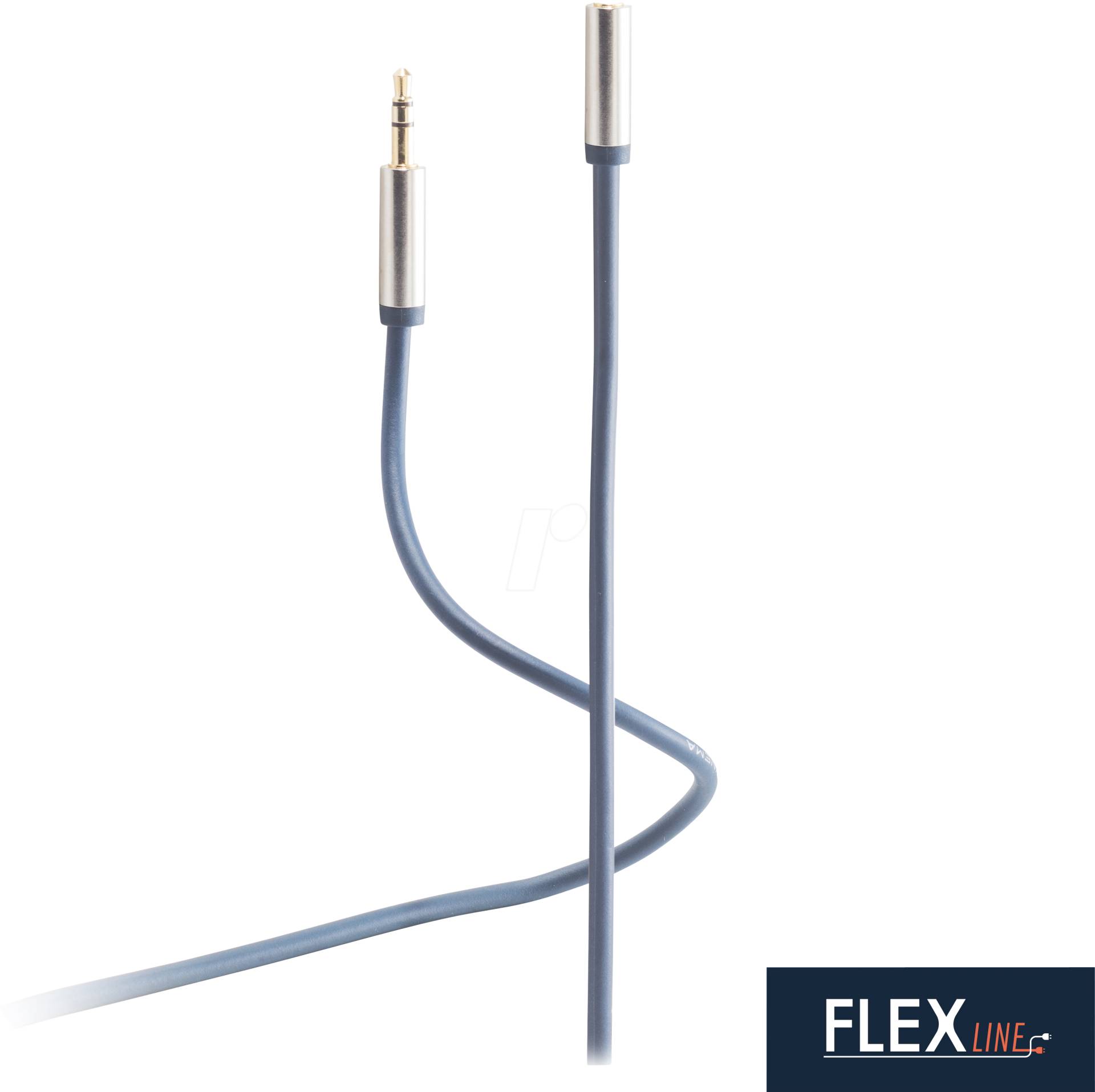 FLX FL31-31041 - 3,5mm Klinken-Verlängerung Stecker/ Buchse 3m von FLEXLINE