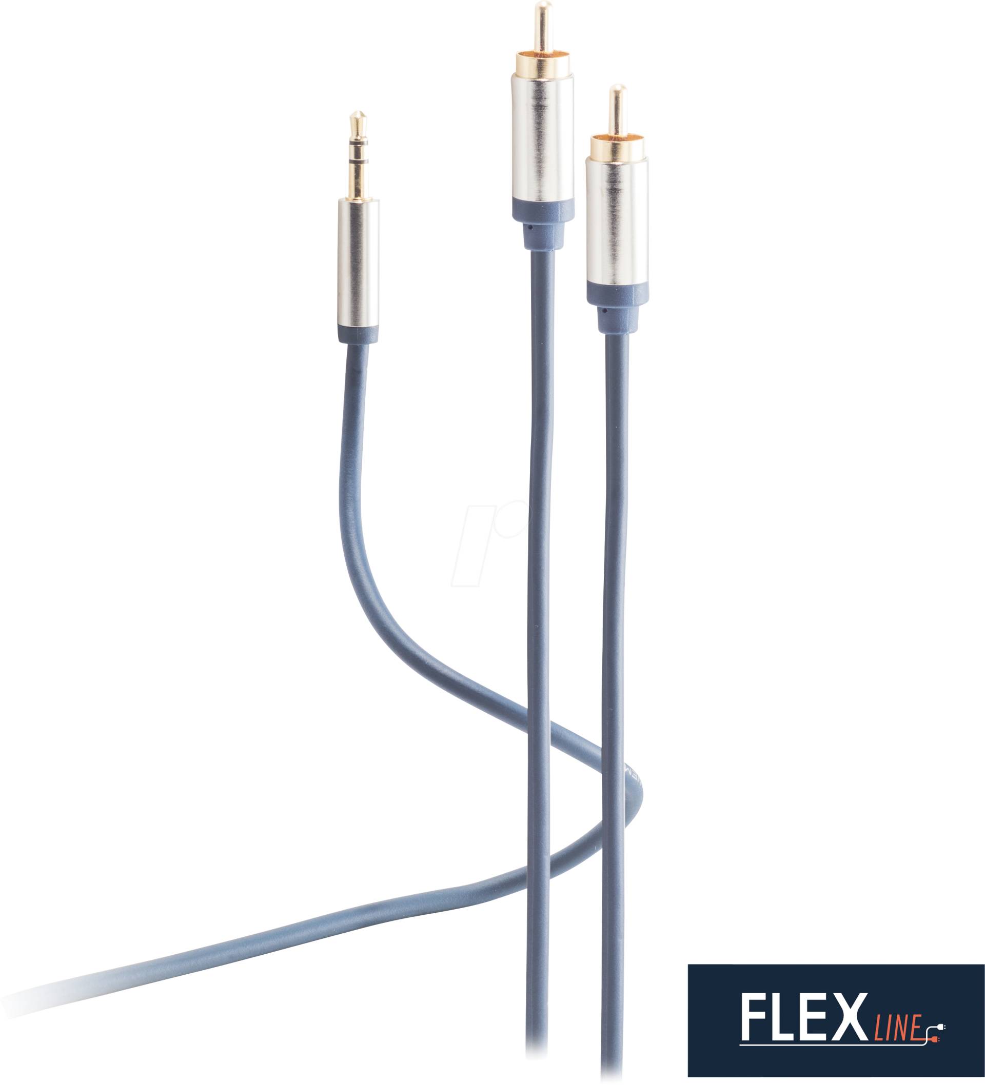 FLX FL31-32151 - 3,5mm Klinken-Kabel auf 2xCinch Stecker RCA, 1,5m von FLEXLINE