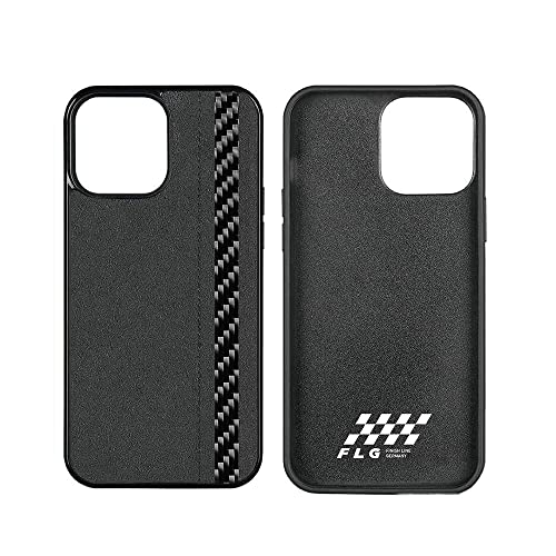 FLG | Alcantara Hülle für iPhone 13 Pro Case mit Carbon Fiber Handyhülle Schwarz – kompatibel mit iPhone 13 Pro 6,1“ von FLG FINISH LINE GERMANY